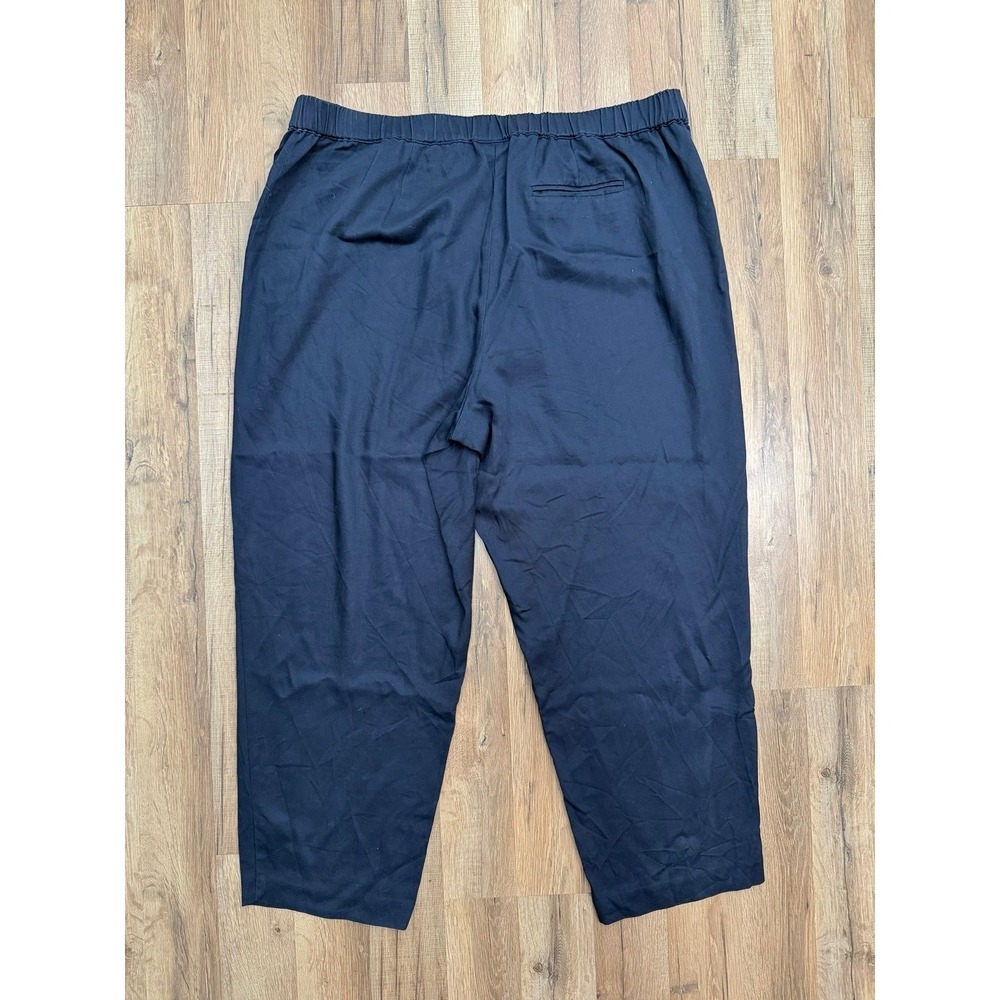 Pure Jill J Jill Pull On Pants‎ 2X Black Tencel Lyocell Elastic Waist Crop Plus - Picture 7 of 9